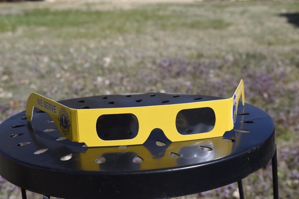 As no part of the state is in the path of totality, safety eye equipment, such as a pair of these eclipse glasses available for free from the Salina Public Library, will be needed to look at the sun during any part of the April 8 solar eclipse in Kansas.