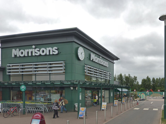 A boy was injured in a Morrisons car park in Exeter when a car drove into parked vehicles: Google Maps