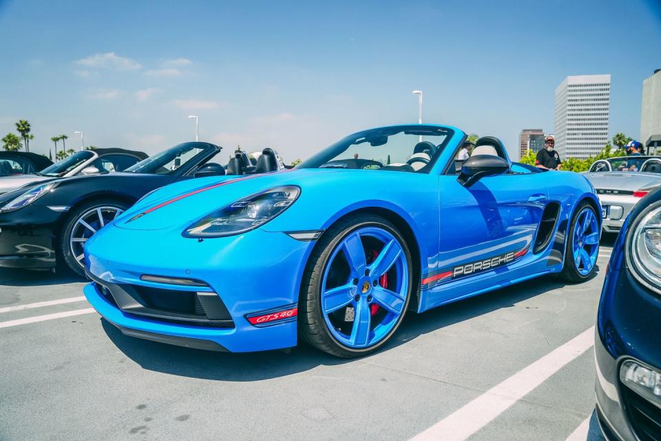 porsche boxsters at the petersen