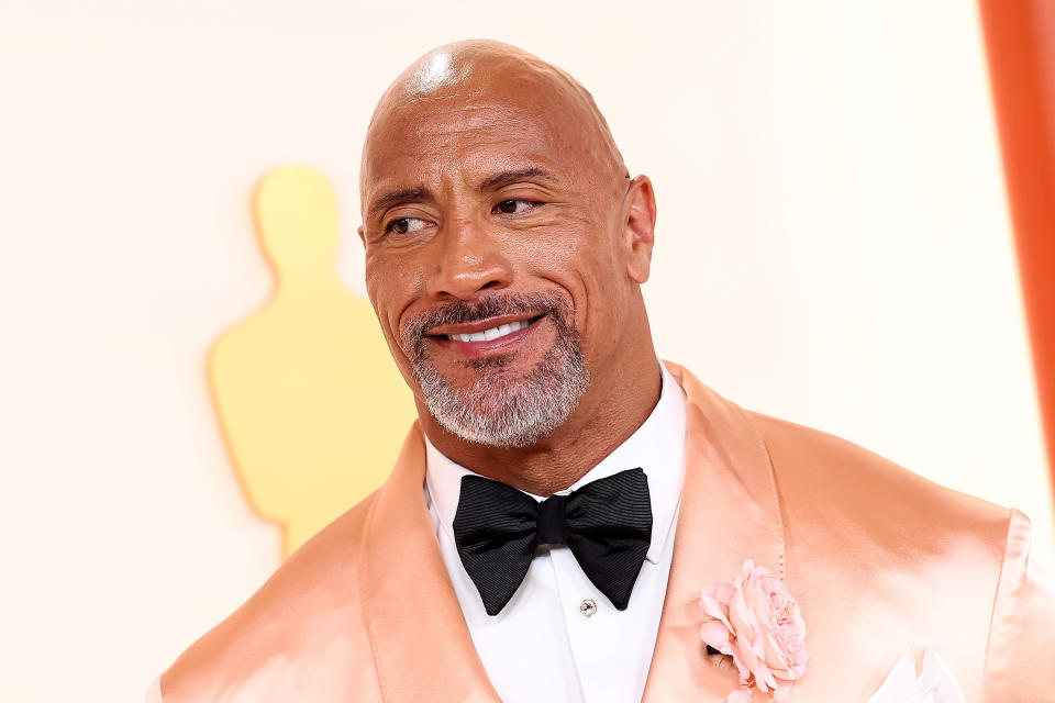 HOLLYWOOD, CALIFORNIA - MARCH 12: Dwayne Johnson attends the 95th Annual Academy Awards on March 12, 2023 in Hollywood, California. (Photo by Arturo Holmes/Getty Images )