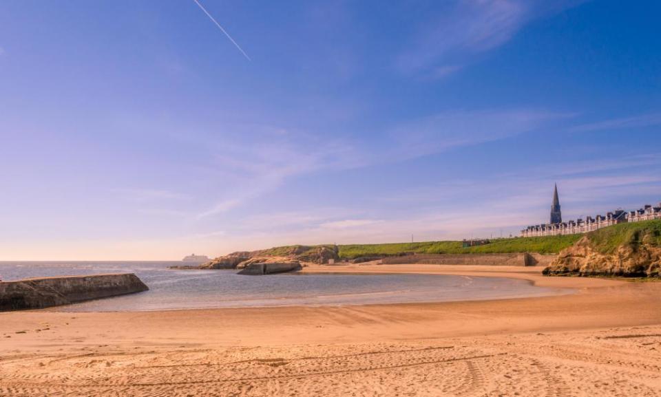 The sandy beach at Cullercoats Bay