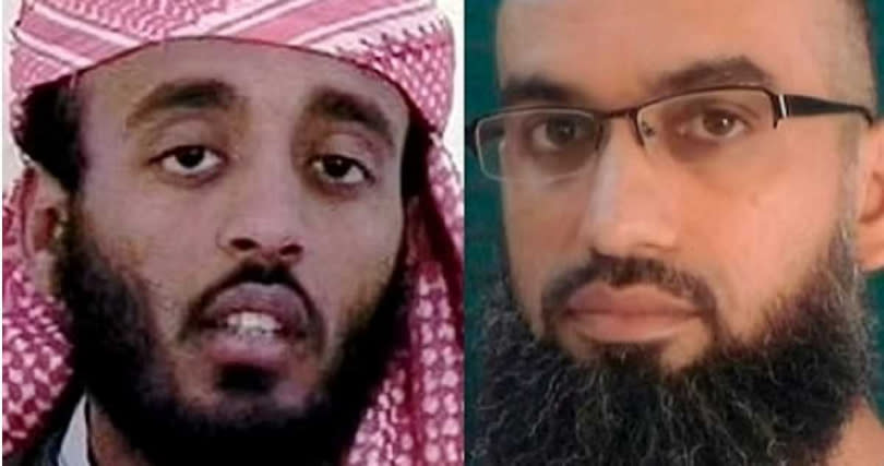 左為阿勒-薛爾布希(Ramzi bin al-Shibh)、右為巴魯奇(Ammar al-Baluchi)。（圖／翻攝自推特）