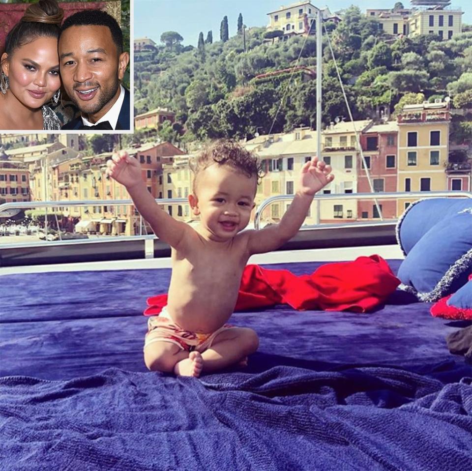 Chrissy Teigen, John Legend and family in Portofino