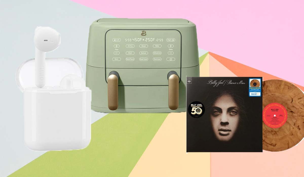 Earbuds, air fryer, Billy Joel record. (Photo: Walmart)