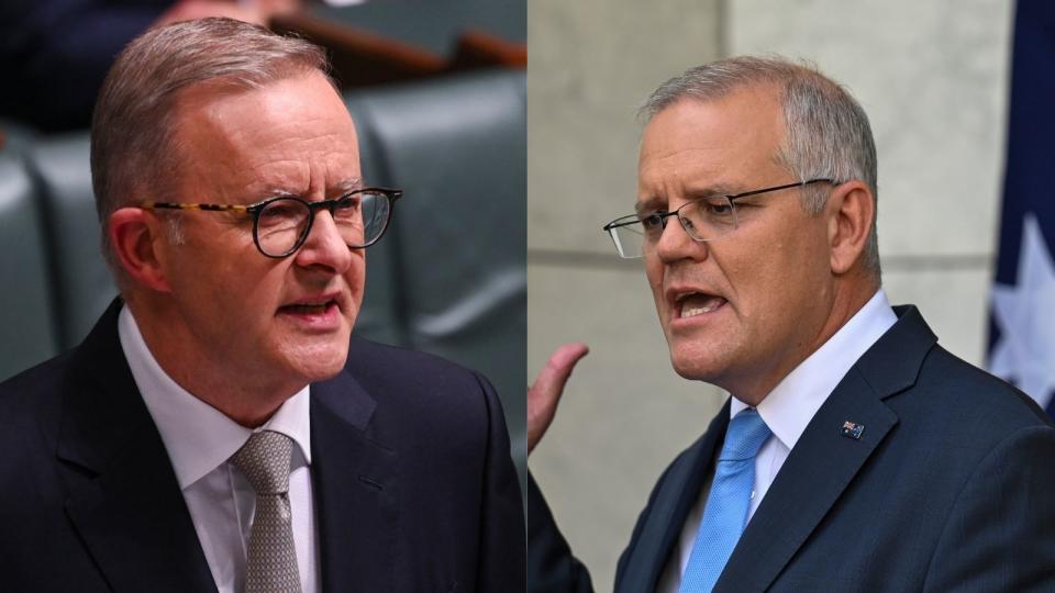 Anthony Albanese and Scott Morrison