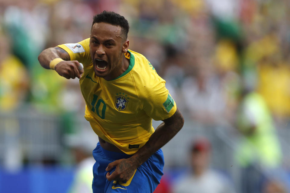 Neymar began and finished the move which led to Brazil’s opening goal against Mexico