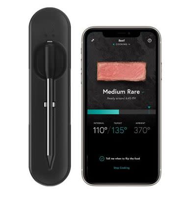 Find this <a href="Yummly&reg; Smart Bluetooth Meat Thermometer" target="_blank" rel="noopener noreferrer">Yummly Smart Bluetooth Meat Thermometer for $90</a> that helps you cook to your preferred doneness, adjust cooking settings and track your cooking remotely with your smartphone at KitchenAid.