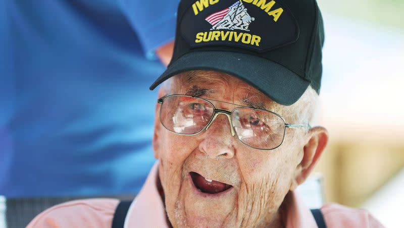 James Kimose, Farr West, celebrates his 101st birthday in Ogden on Sunday. Kimose is a WWII veteran and fought at Iwo Jima.