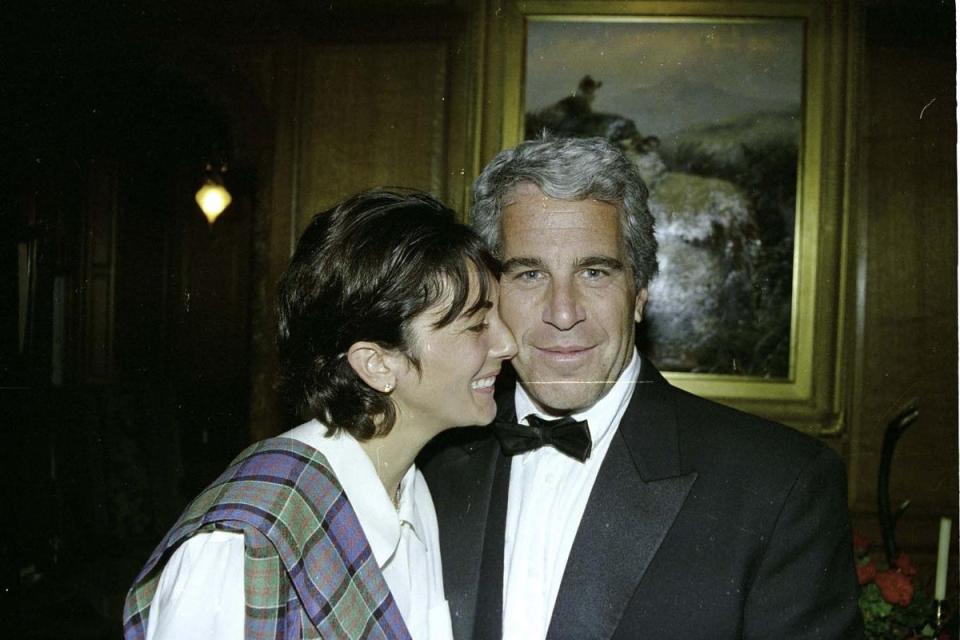 Ghislaine Maxwell, pictured here with long-time friend Jeffrey Epstein, appeals against her sex trafficking conviction in New York on Tuesday (PA Media)