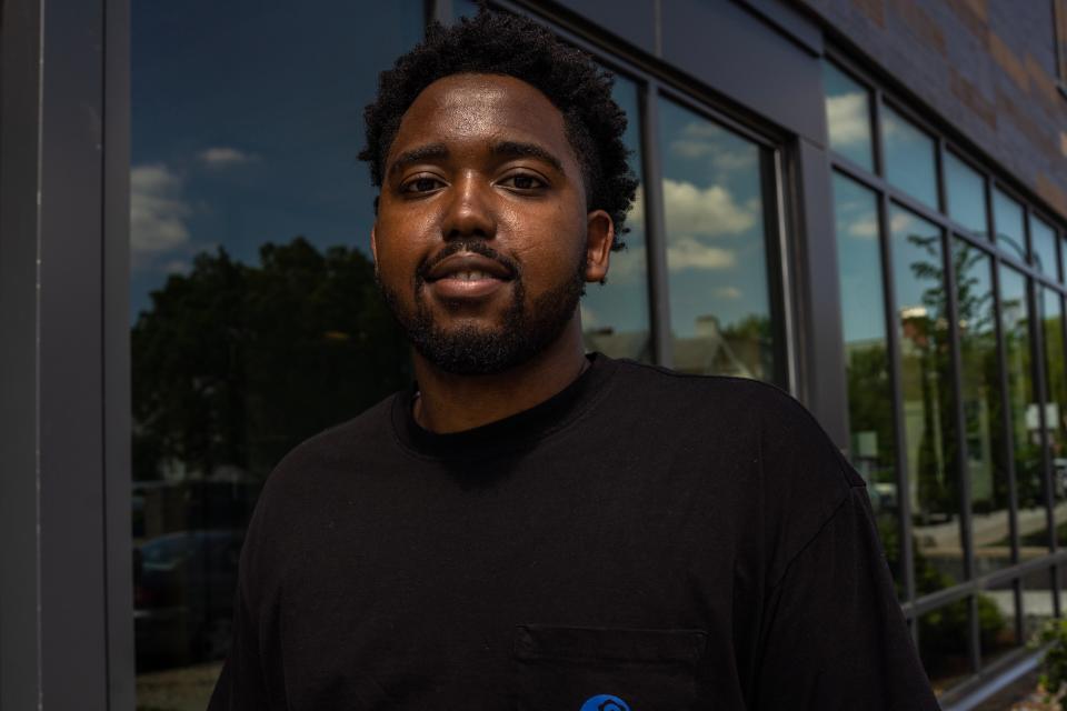 Patrick Ben III at the Bruce D. Nesbitt African American Cultural Center at the University of Illinois at Urbana-Champaign. When he was a student at an urban public high school, Ben says, “I understood that a lot of the things I did to prepare for college I would have to do myself.”