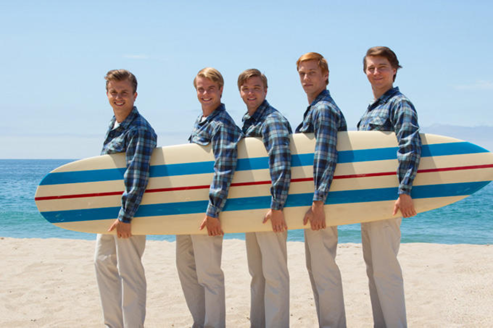 Surf&#x002019;s up: Paul Dano, far right, delivers a strong performance as the young Brian Wilson