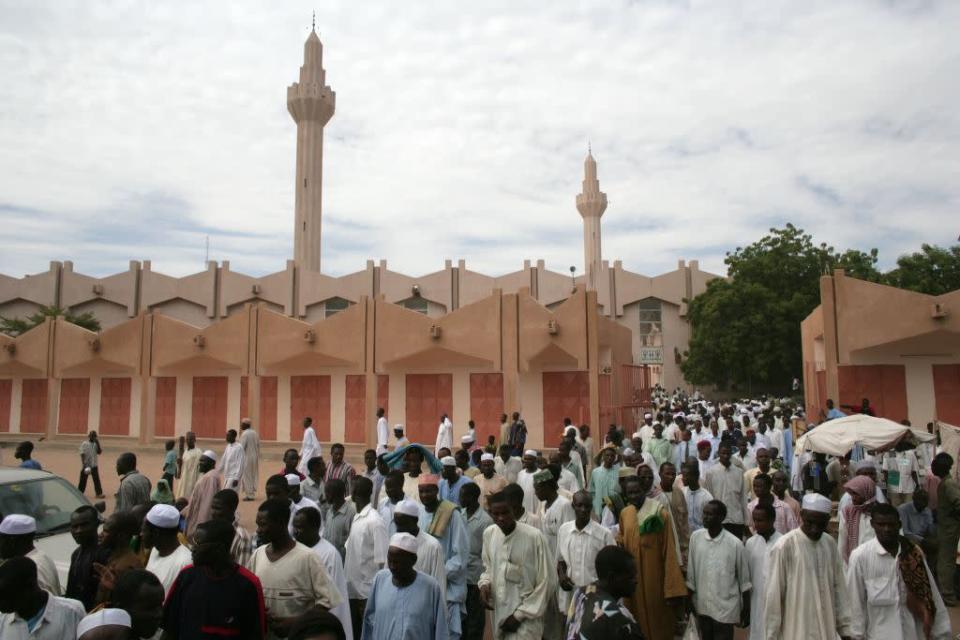 <b>N'DJAMENA, CHAD:</b> The Central Mosque is a dominating feature of N'Djamena, the capital and largest city of the central African nation of Chad.