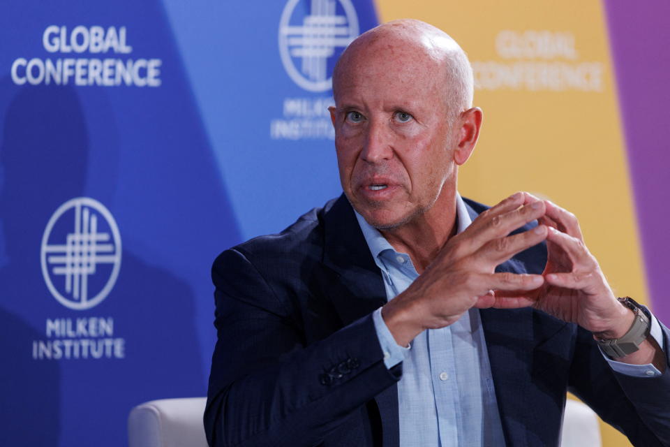 Barry Sternlicht, Chairman and CEO of Starwood Capital Group speaks at the 2022 Milken Institute Global Conference in Beverly Hills, California, U.S., May 3, 2022.  REUTERS/Mike Blake