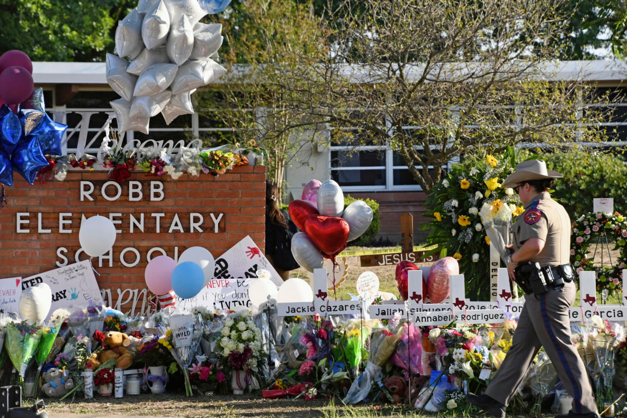 Texas school shooting - Credit: Kyodo/AP Photo