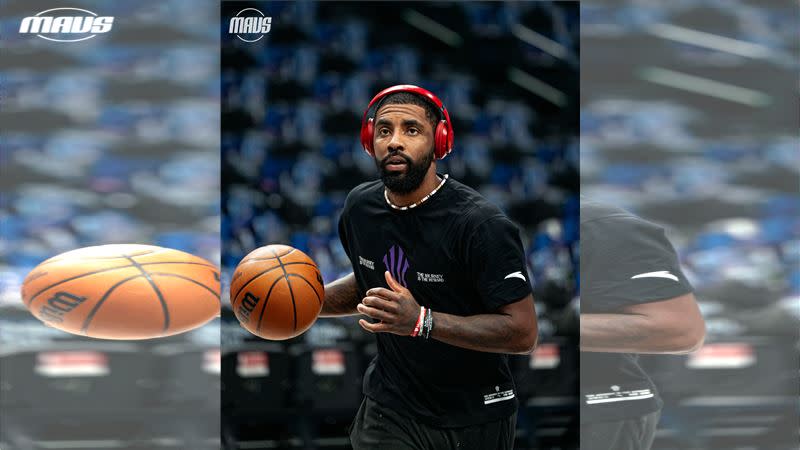 厄文（Kyrie Irving）命中率僅2成。（圖／翻攝自獨行俠X）