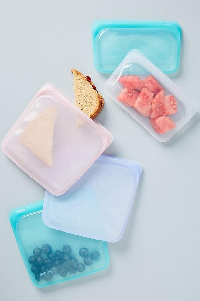 For the sandwich and snacks you might wrap with sheets and sheets of paper towels, you can go green instead with these reusable Stasher bags. These are a favorite among our editors. It's perfect when you're on to go. Plus, these bags are dishwasher and microwave safe. <a href="https://fave.co/2Vs6bQe" target="_blank" rel="noopener noreferrer">Find them for $10 each at Anthropologie</a>.