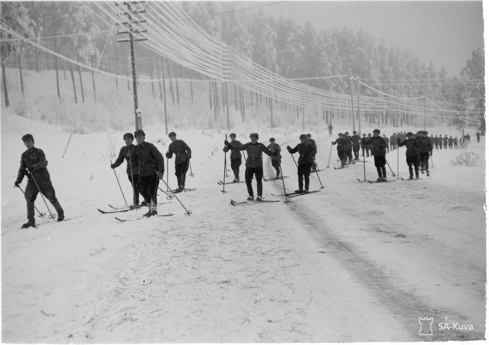 Finnish ski troops inflicted heavy casualties on the Soviet army during the the Russo-Finnish Winter War of 1939.