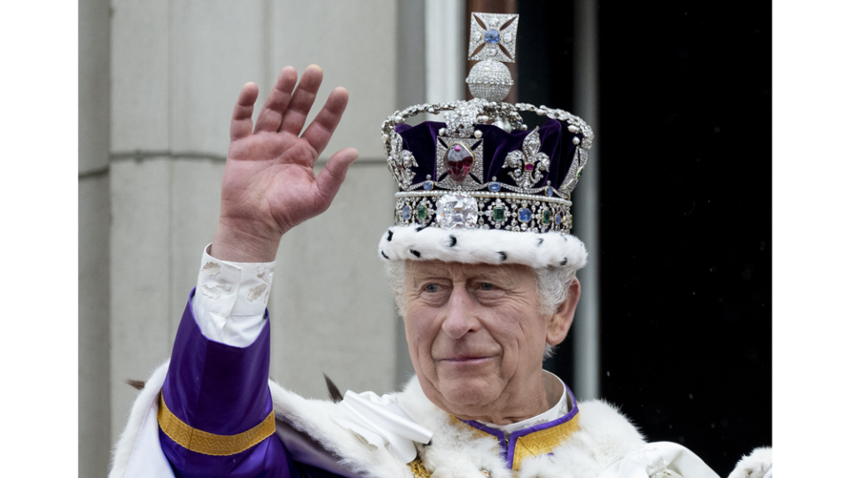 King Charles III in the Imperial State Crown