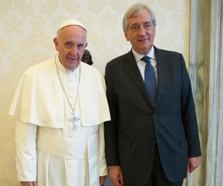 El papa Francisco y Libero Milone en el Vaticano