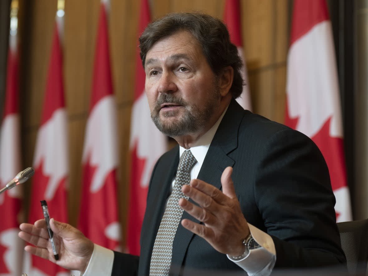 Supreme Court of Canada Chief Justice Richard Wagner answers a question during a news conference in Ottawa on June 13, 2023. (Adrian Wyld/Canadian Press - image credit)