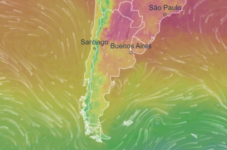 Un mapa del clima para hoy.