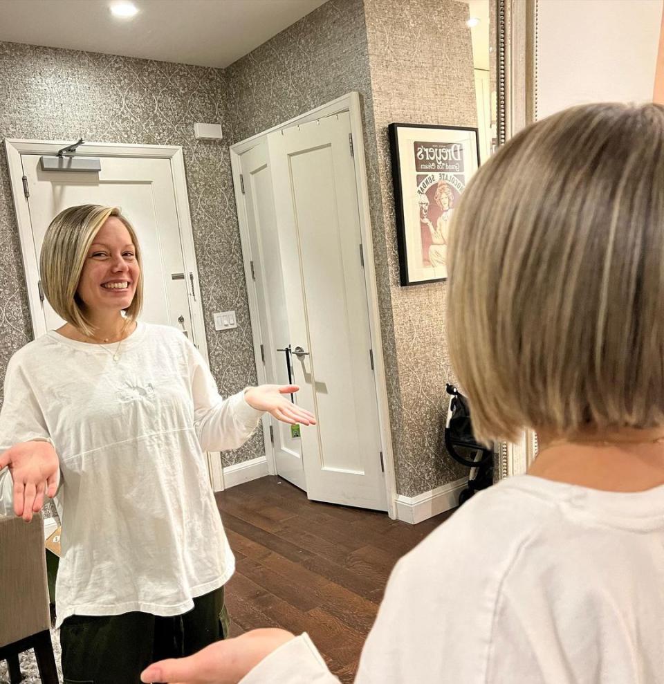 Dylan Dreyer debuted her freshly cut hair on Instagram Tuesday. (@dylandreyernbc / Instagram)