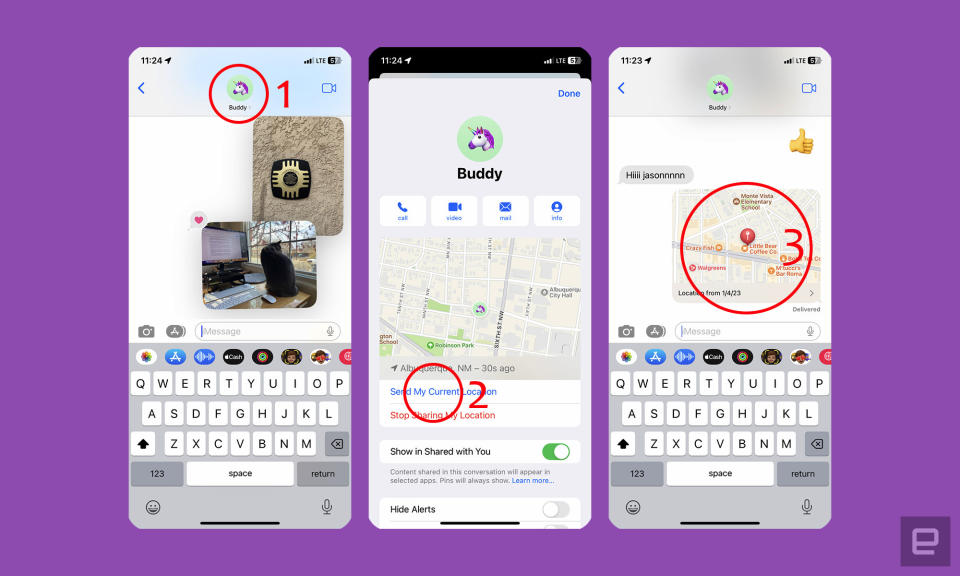 How to share your location using an iPhone - Messages