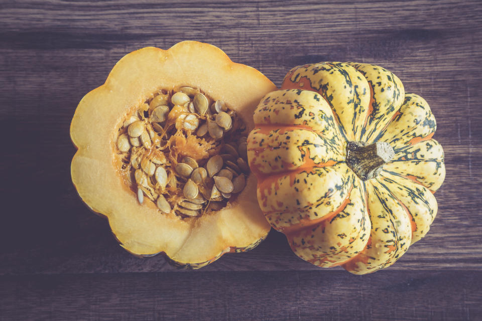 Pumpkin seeds are high in zinc and magnesium, important for our mood. (Photo: Getty Images)