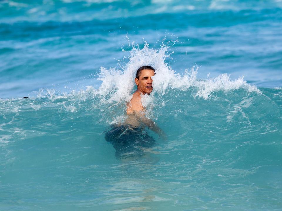 barack obama in the sea