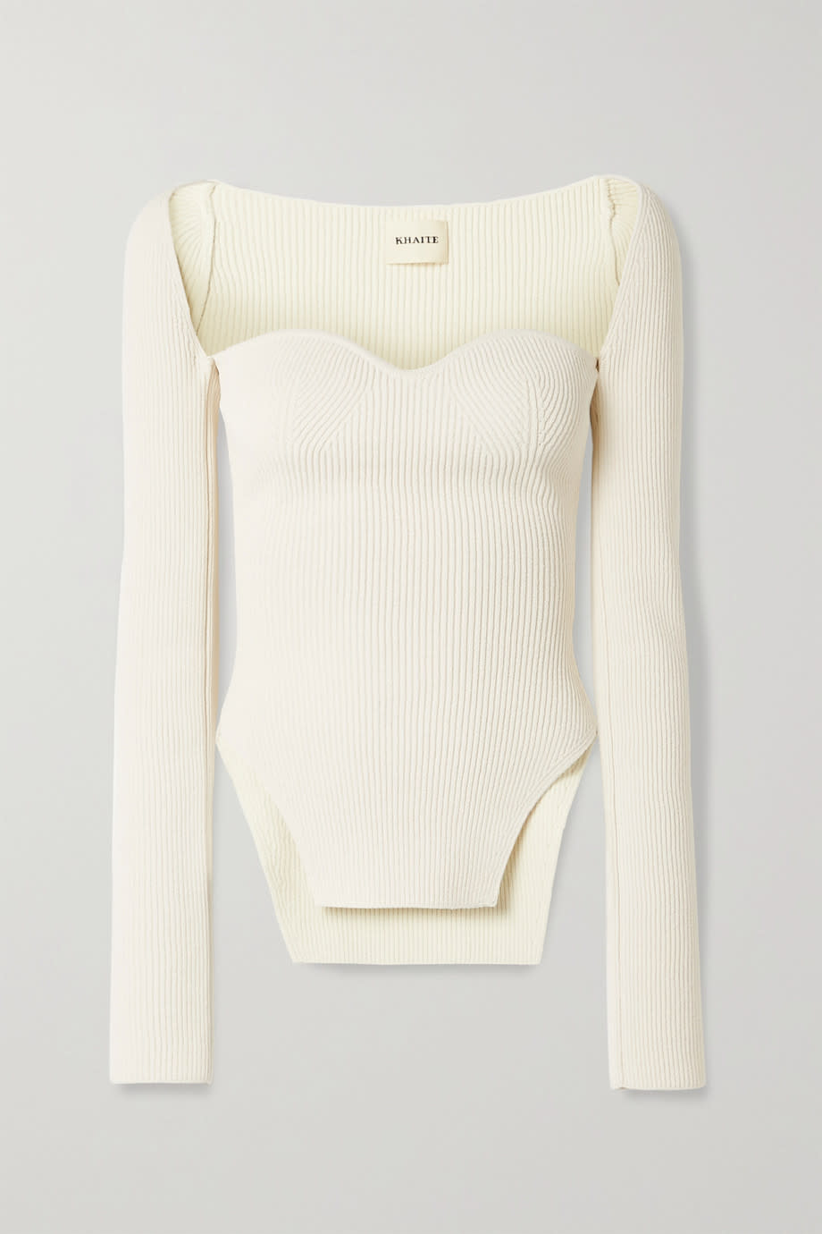 1) Maddy Ribbed-Knit Sweater