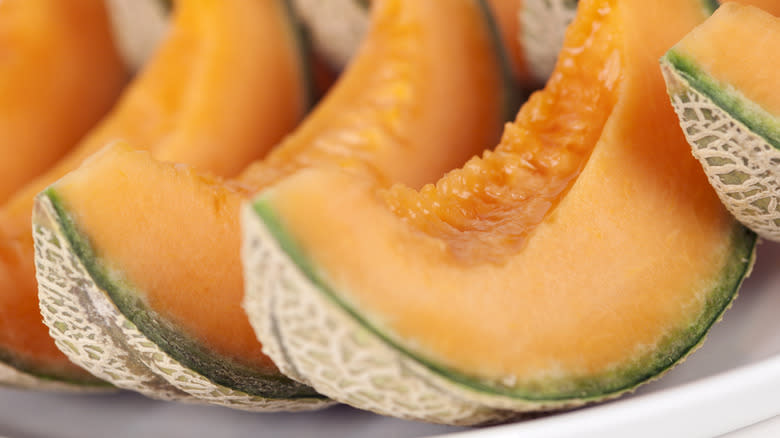 Slices of cantaloupe