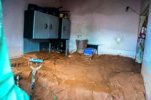 Aftermath: Mud fills a home in Chimanimani