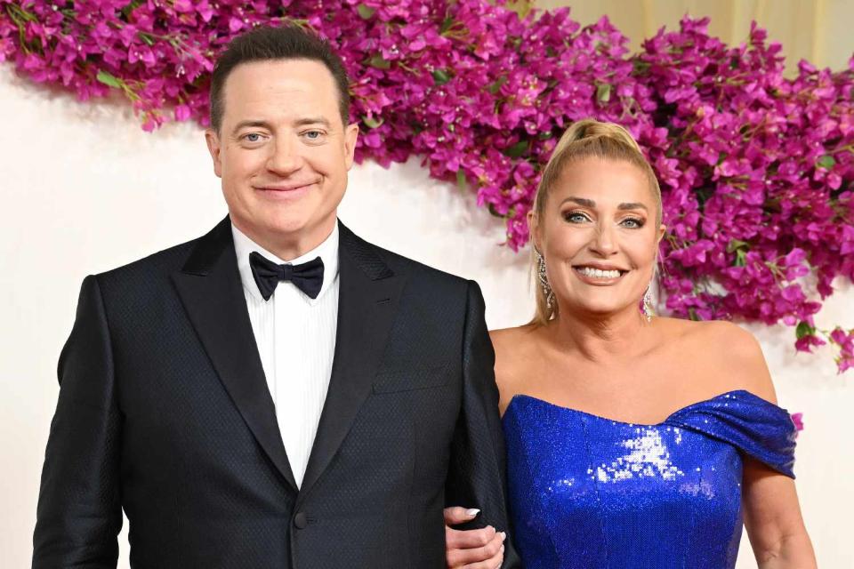 <p>Gilbert Flores/Variety via Getty</p> Brendan Fraser and Jeanne Moore at the 96th Annual Academy Awards