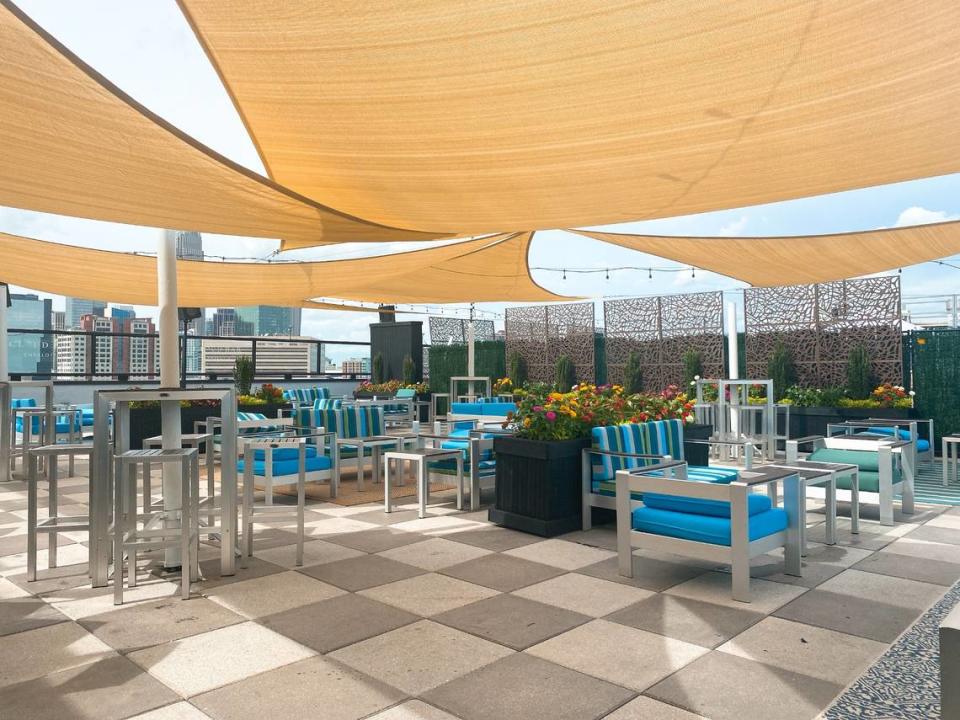 Cloud Bar, the rooftop bar and lounge at Le Meridien hotel, features craft cocktails and light bites.