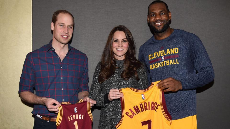 Prince William, Kate Middleton and LeBron James