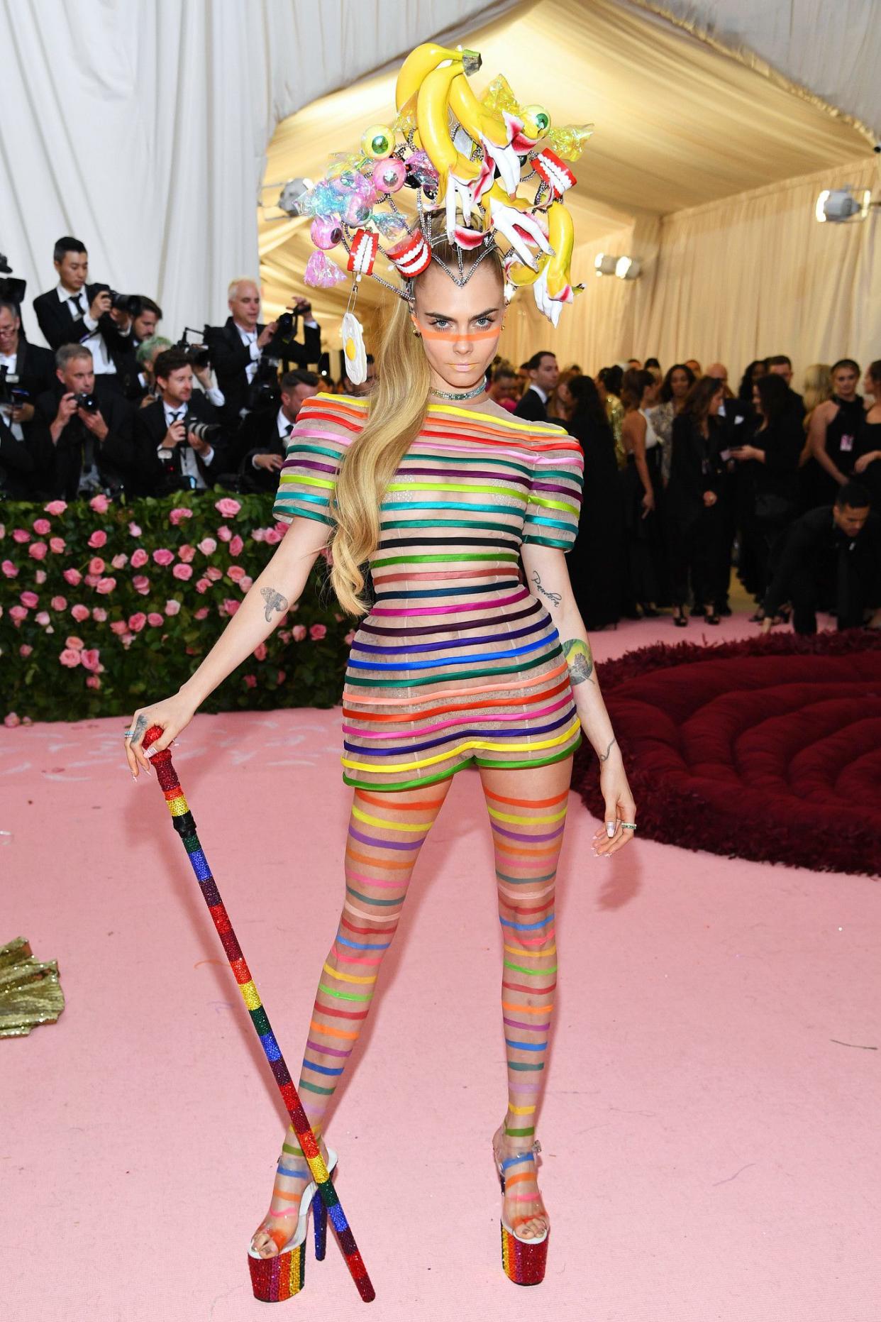 Cara Delevingne attends The 2019 Met Gala Celebrating Camp: Notes on Fashion at Metropolitan Museum of Art on May 06, 2019 in New York City.
