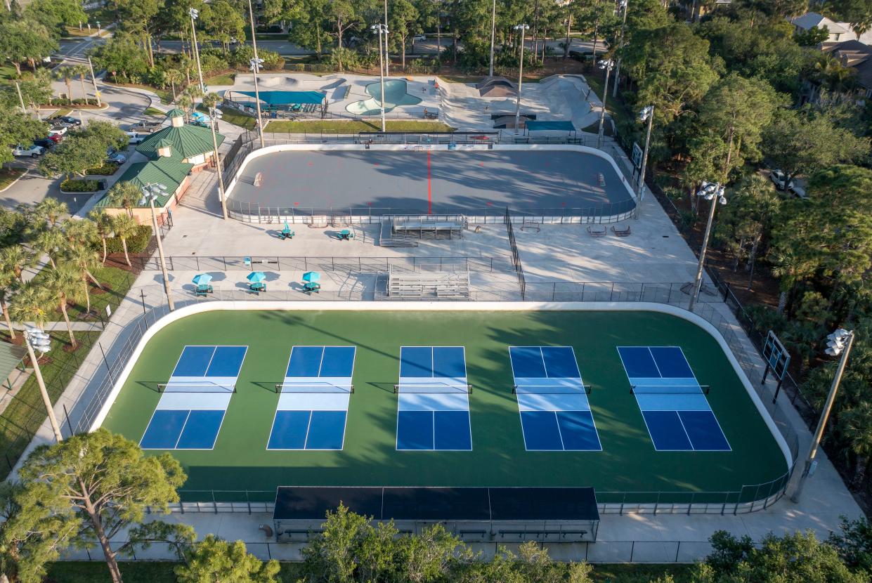Five new pickleball courts have been added at Abacoa Community Park in Jupiter.