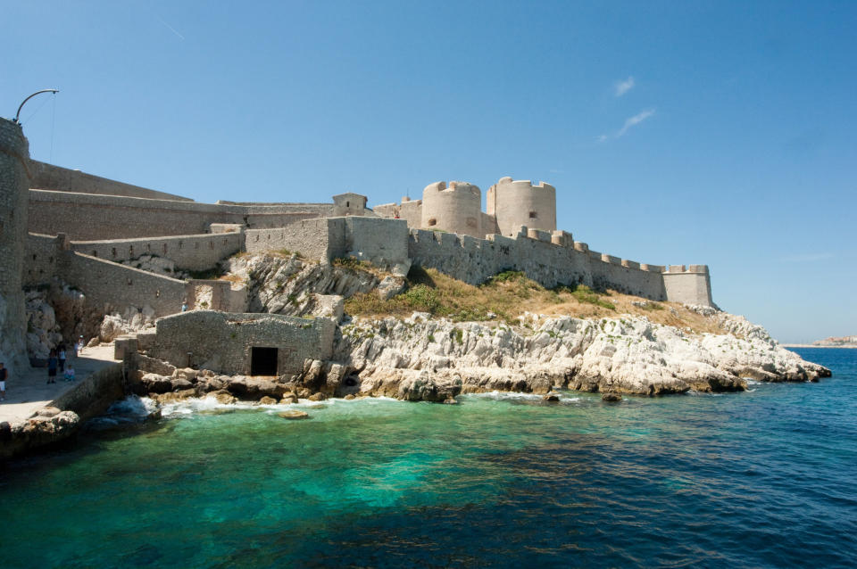 The Chateau D'if prison on an island just of Marseille, France