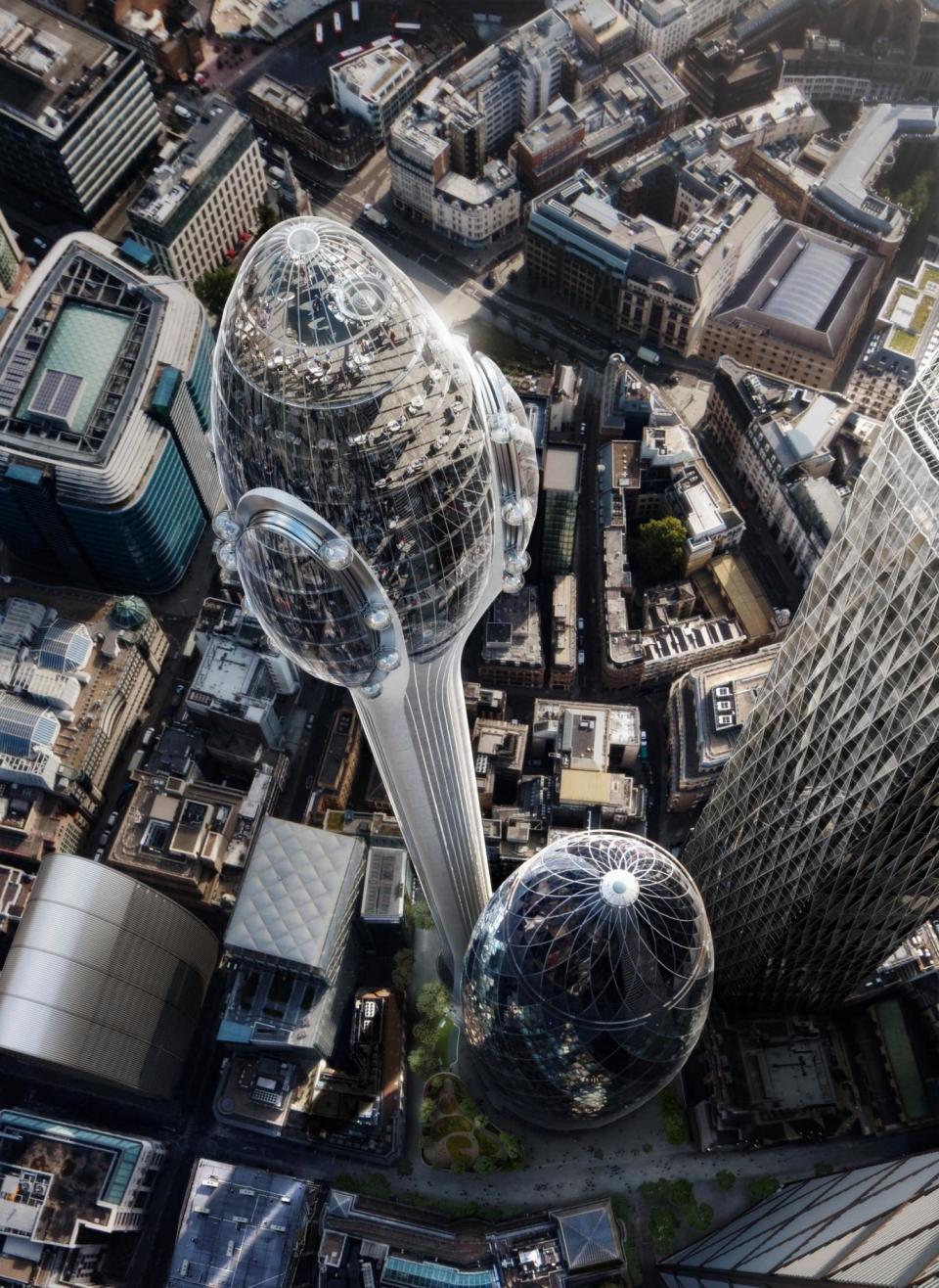 How the Tulip would look from above (DBOX for Foster + Partners)