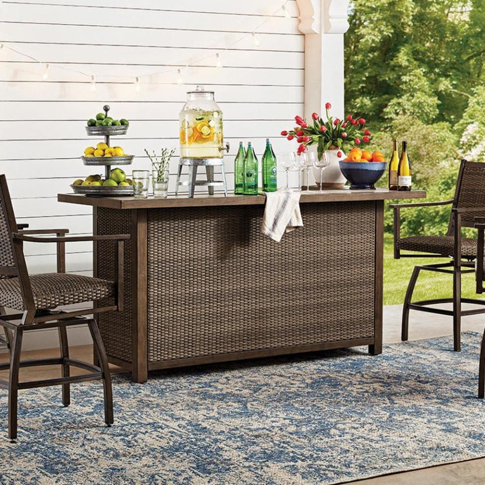 9) Powell 5-Piece Bar Dining Set