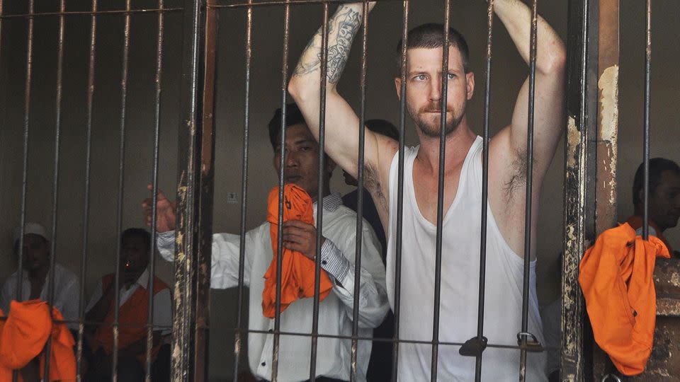 Shaun Edward Davidson has faced a Bali court for allegedly claiming to be two different men in forged and stolen travel documents. Photo: AAP/Putra Sinulingga