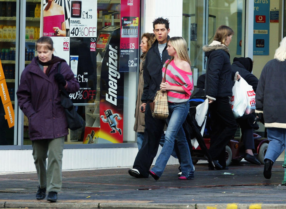 Christopher Parker And Brooke Kinsella Out Walking