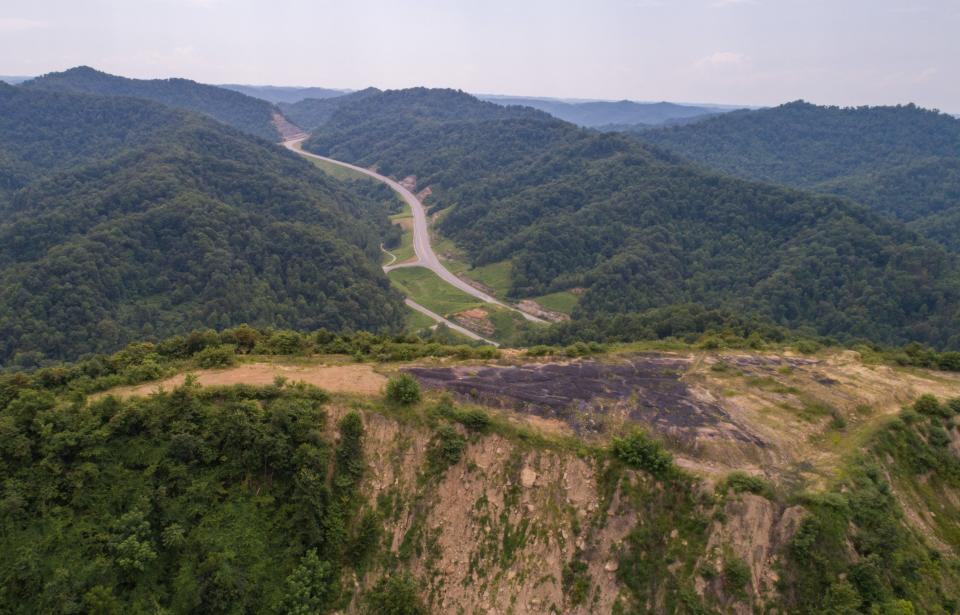 A view of the top of the mountain where Tracy Neece's cousin owns the property and a former strip-mining operation failed to reclaim the land as promised. July 15, 2021