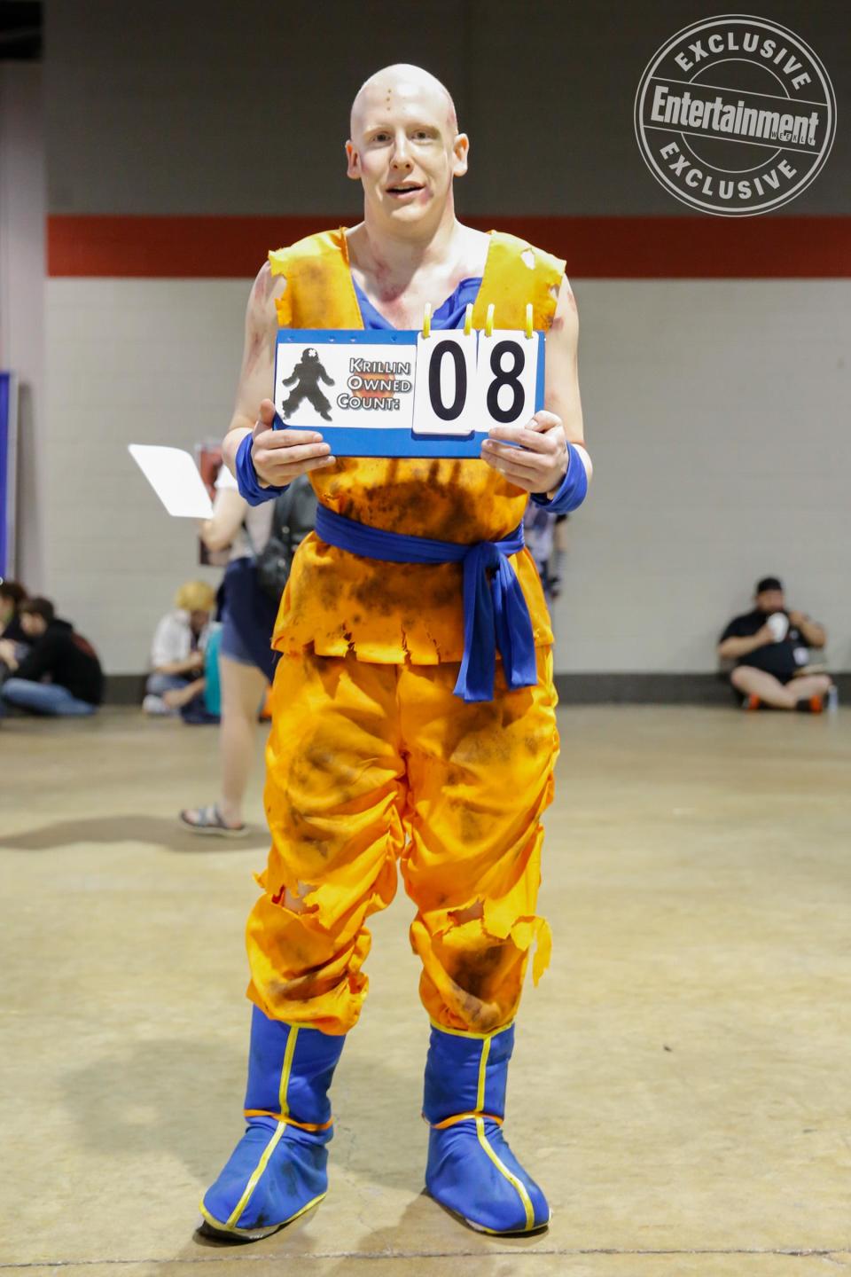 Krillin from Dragon Ball cosplayer