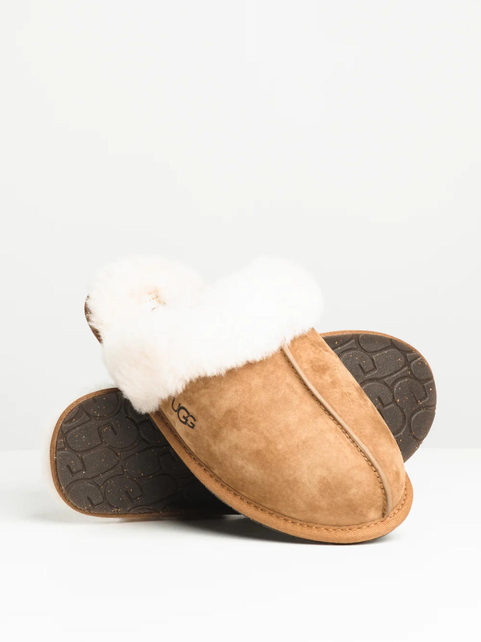 The Scuffette Slippers also come in Ugg's most popular colour, this medium camel brown.