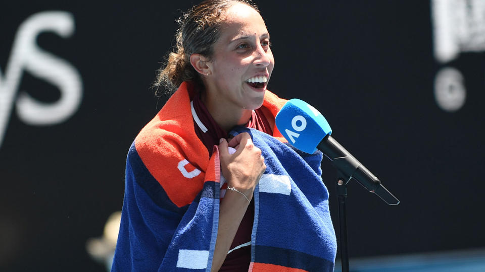 Madison Keys will face Ash Barty in the Australian Open semi-final, aftr she scored an impressive upset win over Barbora Krejcikova. (Photo by Recep Sakar/Anadolu Agency via Getty Images)