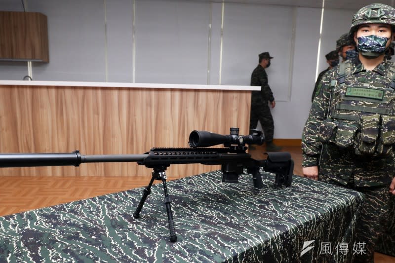 20220602-最新服役的國造T108狙擊步槍，預料將逐漸汰換T93狙擊步槍。（蘇仲泓攝）