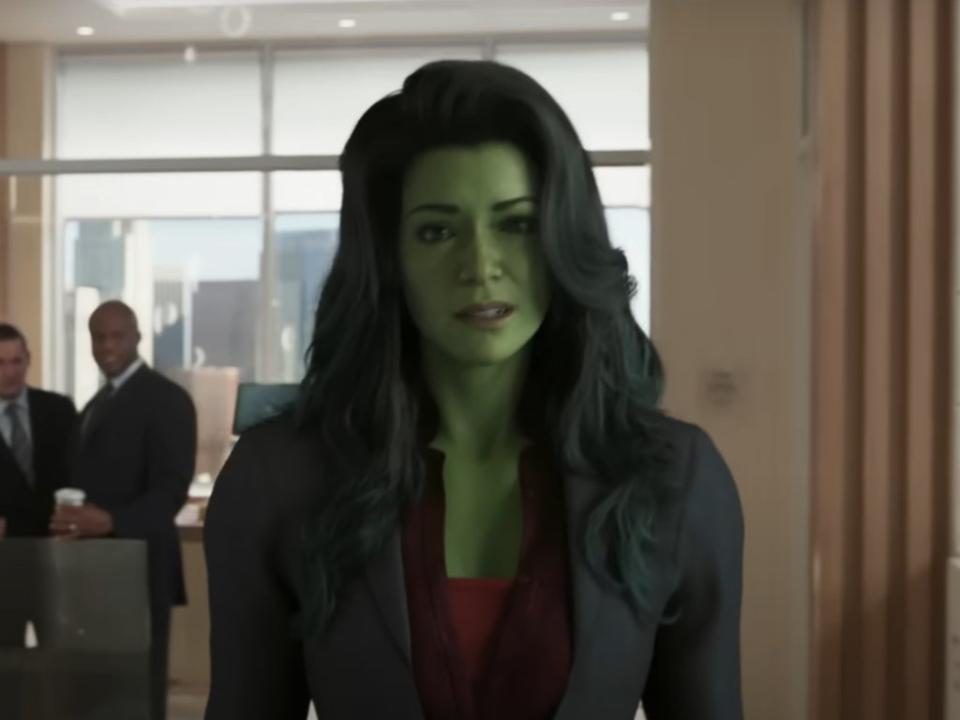 Maslany in ‘She-Hulk: Attorney at Law' (Marvel Studios)