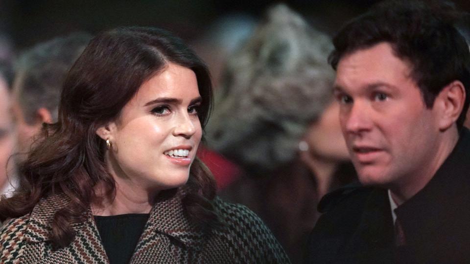 Eugenie and Jack in church