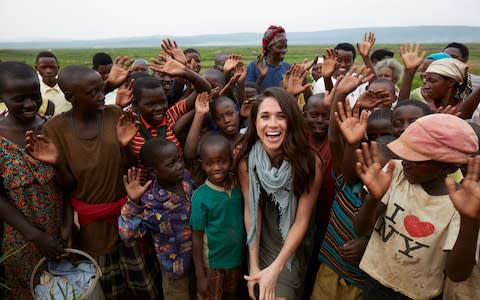 Meghan Markle during her visit to Rwanda - Credit: PA/World Vision 